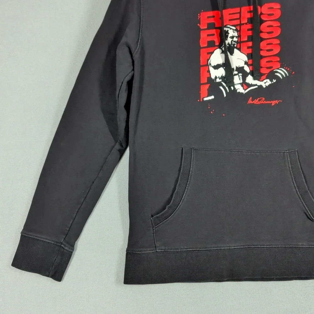 Arnold's‎ Pump Club Hoodie Men L Black Arnold Schwarzenegger Reps Bodybuilding
